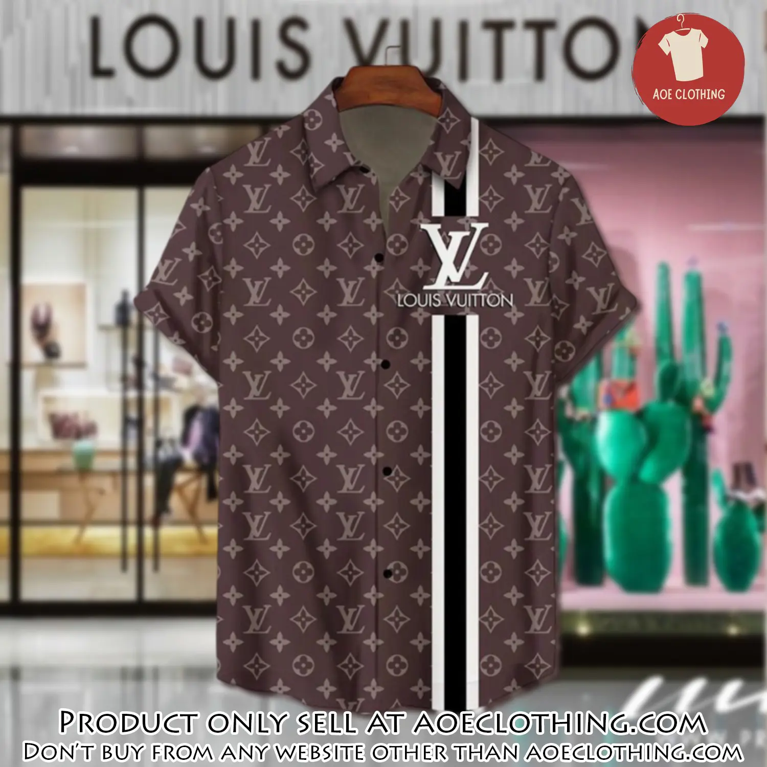 Lv louis vuitton luxury hawaiian shirt & short set lhs1192 aoe1111810